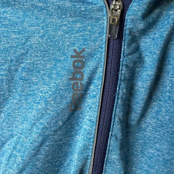 Reebok Active Teal Hooded Pullover w/Thumb Holes - Picture 2 of 6